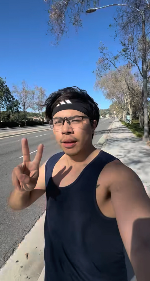 man wearing merino wool tank top