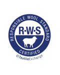 Responsible Wool Standard certification logo on a white background