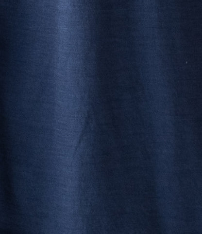 Navy blue merino wool fabric