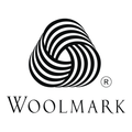 Woolmark logo with a black and white pattern on a white background